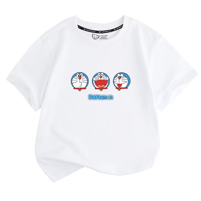 哆啦A梦儿童短袖纯棉T恤衫男女童