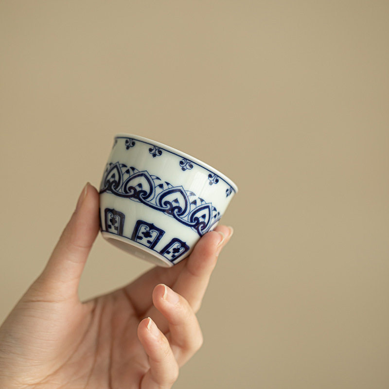 景德镇仿古青花茶杯陶瓷茶具杯
