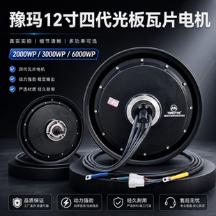 豫玛电机四代12寸光板瓦片电机电摩高转速2000wp锂电池2000W