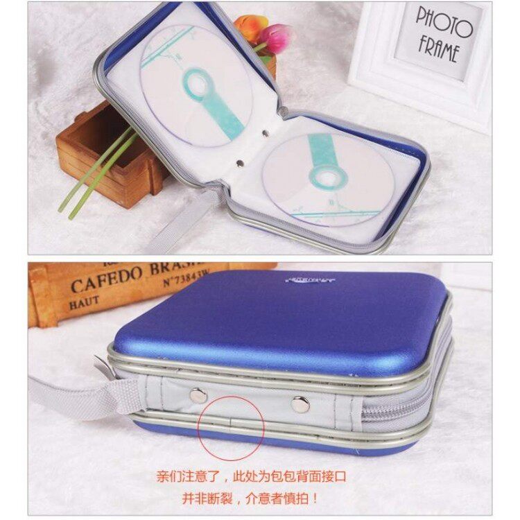 耐用可爱学习套包歌碟光碟盒收纳盒光碟收集包蓝色包装包袋CD盒容