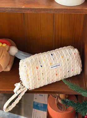 【顺丰包邮】屿鱼文创原创设计款尼龙毛绒针织笔袋文具盒文具袋