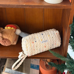 【顺丰包邮】屿鱼文创原创设计款尼龙毛绒针织笔袋文具盒文具袋