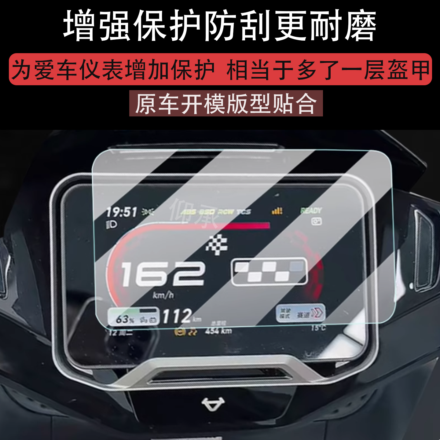 适用25款小牛nx ultra仪表钢化膜小牛nxultra小牛nxNX码表盘5寸