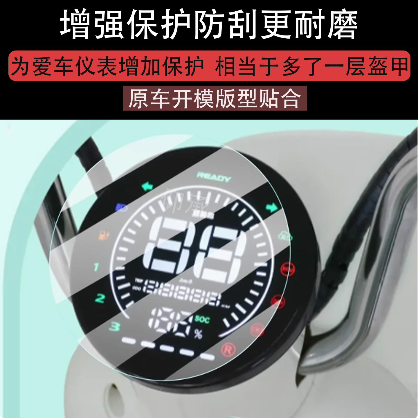 适用新日安娜EB仪表膜新日安娜电动车屏幕贴膜圆形液晶非钢化膜