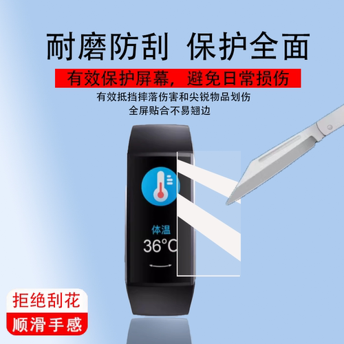 适用乐心手环8运动手环贴膜LS411-B智能手表保护膜新品8代测心率血氧八代健康腕表屏幕膜乐心8非钢化膜ls防刮