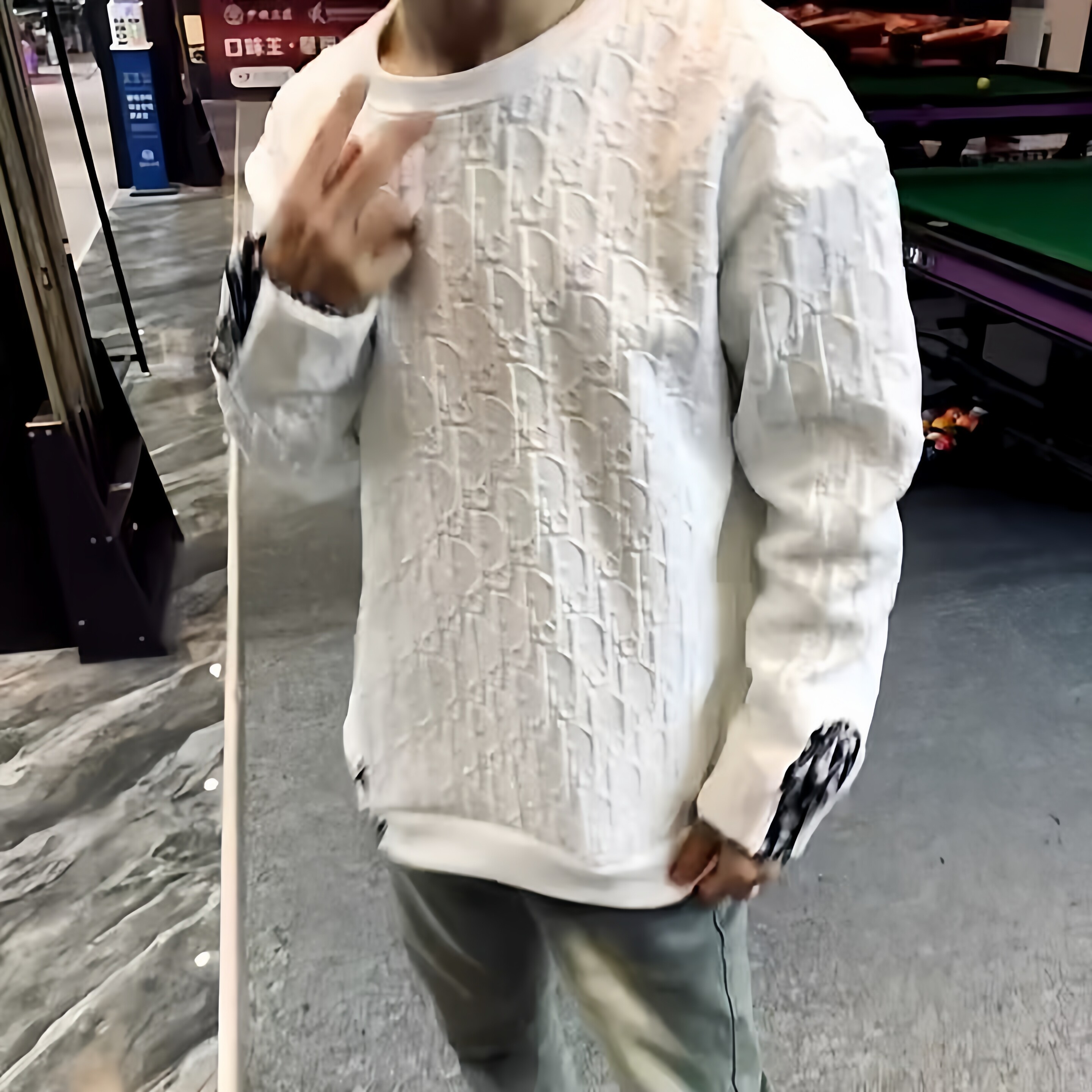 秋冬加绒圆领套头男女同款卫衣