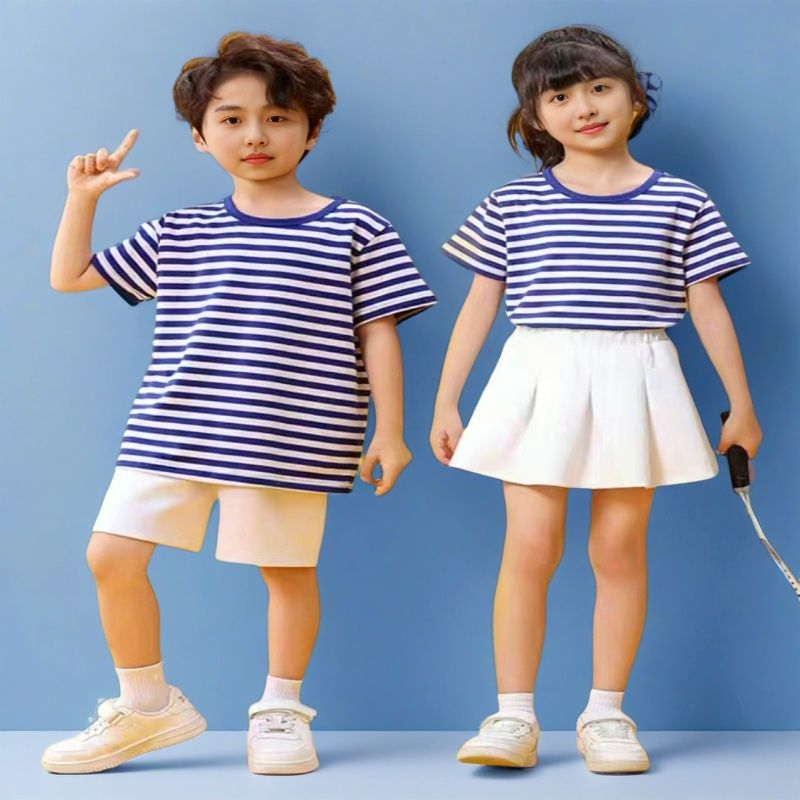 六一儿童表演服中小学生红歌大合唱演出服幼儿园条纹海军风舞蹈服