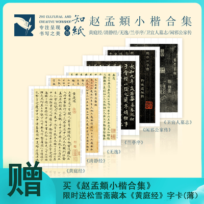 知纸赵孟俯小楷黄庭经闲邪公家传清静经卫宜人墓志兰亭序临摹字帖
