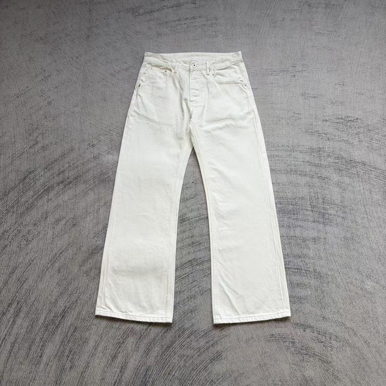 thumbnail for Fyredwrld Red Ear Flared Jeans 『White Crocodile Leather Label』