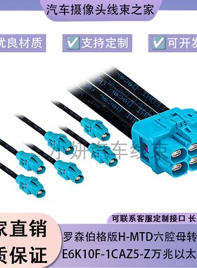 罗森H-MTD万兆以太网线单腔双腔四腔公母E6K10AB/D/F-1CAZ5转接线
