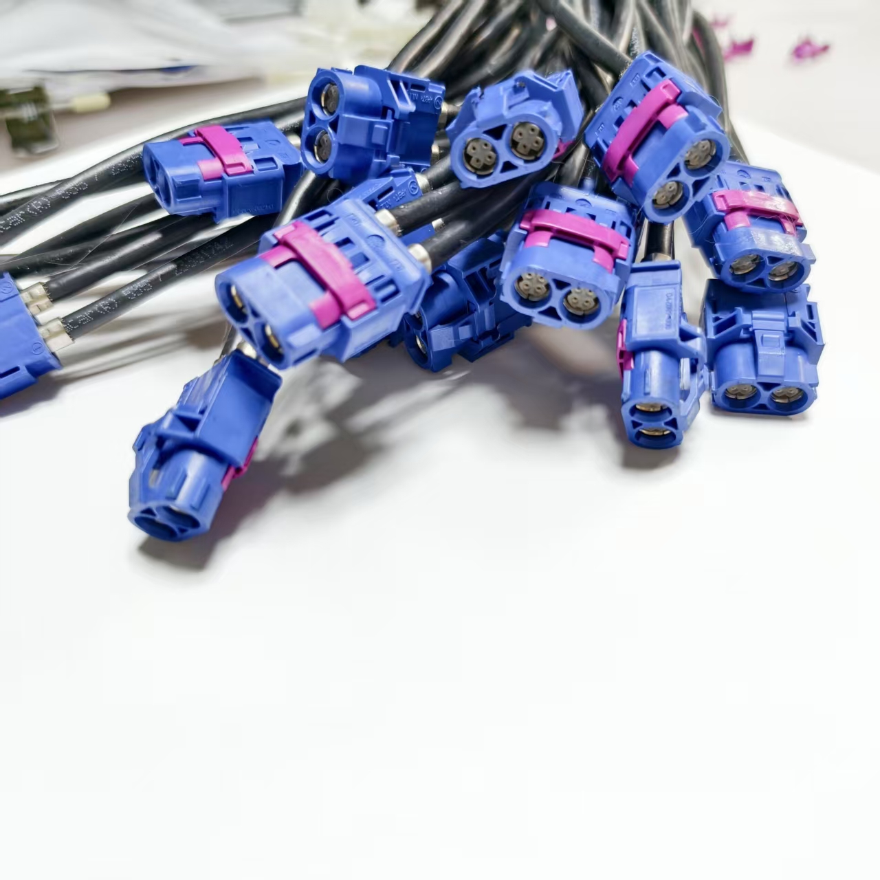 罗森博格原厂HSD4P双腔母线束D4K10C-1D5A5-C汽车连接测试线