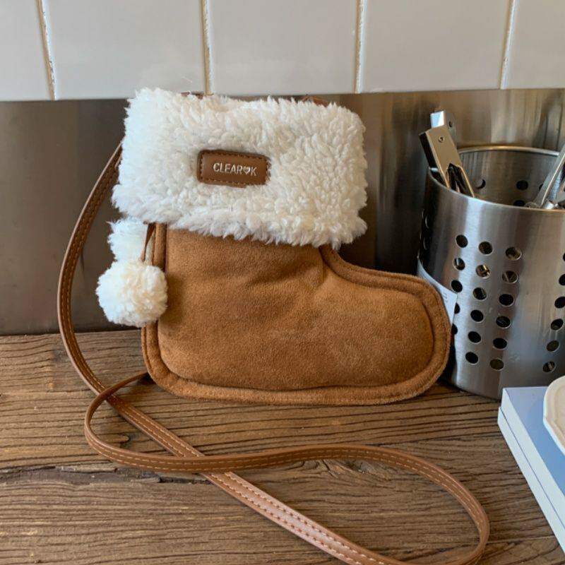 高质感秋冬毛绒包包女时