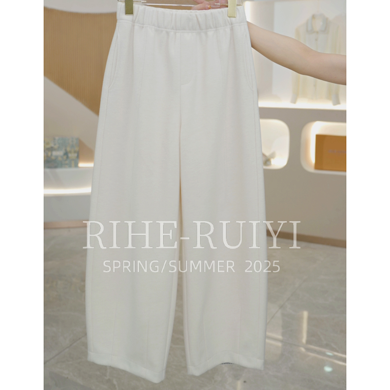 R H 【糯米裤】25012冬装时尚复古休闲高腰休闲裤