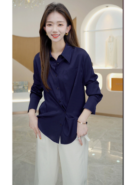 R H POLO领！2025新款休闲显瘦侧边扣设计款双乔衬衫86030