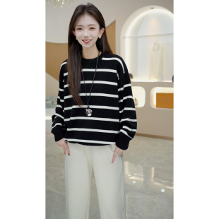 140s扬子纱精纺羊毛条纹款 扬子纱 毛衣W5123