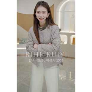 复古高端质感休闲桑蚕丝衍缝白鹅绒羽绒服RH527 桑锦绸