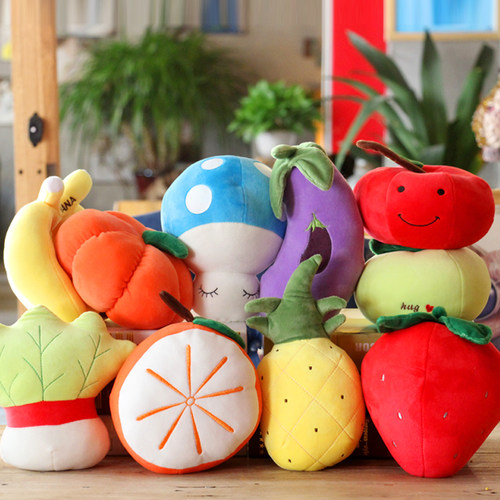 水果蔬菜橙子草莓娃娃毛绒玩具