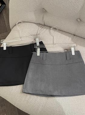 FASC自制 好质感经典中腰半身裙女百搭西装裙显瘦A字裙裤包臀短裙