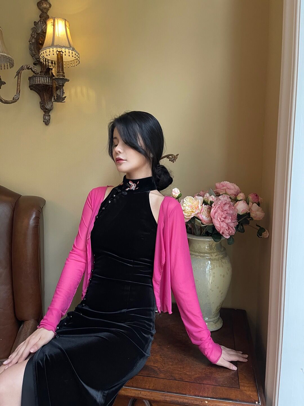 shuioo入秋复古风温柔小女人修身百搭小开衫防晒衣