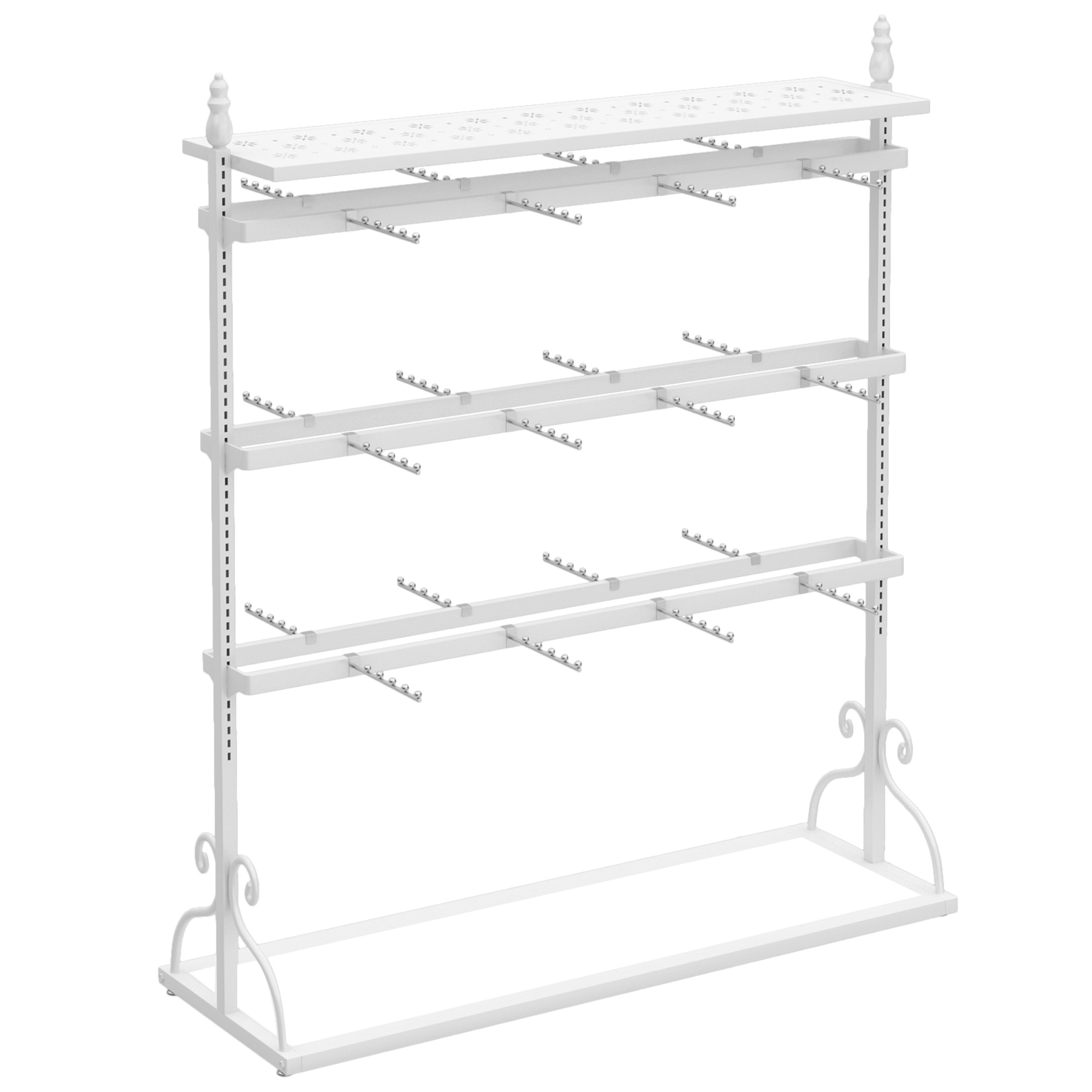 内衣店货架展示架多层中岛内裤文胸架铁艺多功能拖鞋架棉鞋陈列架