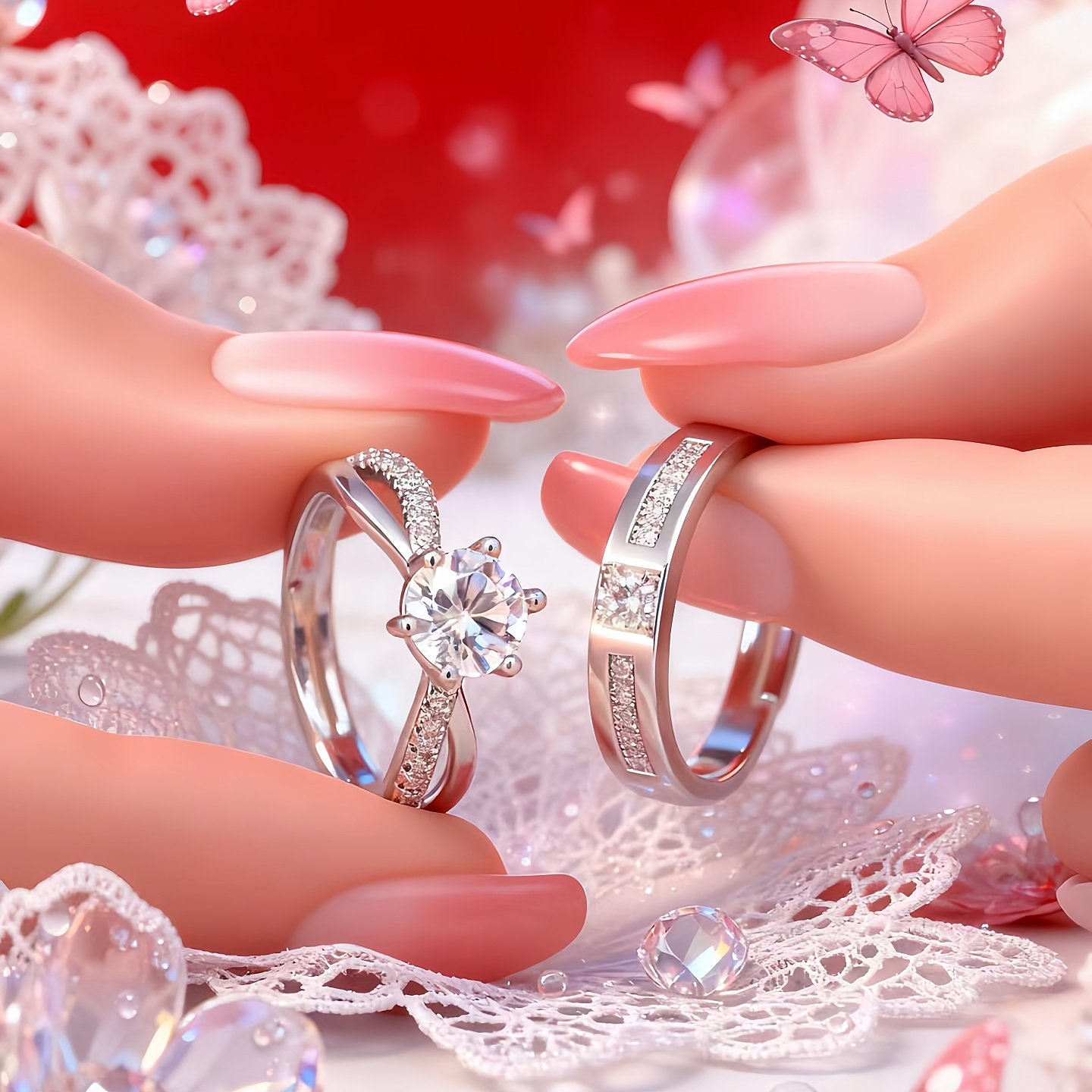 仿真对戒结婚一对婚礼现场情侣戒指男女假钻戒婚庆求婚戒超大活口,饰品/流行首饰/时尚饰品新,戒指/指环,淘宝优惠券,粉丝福利购,淘宝优惠卷