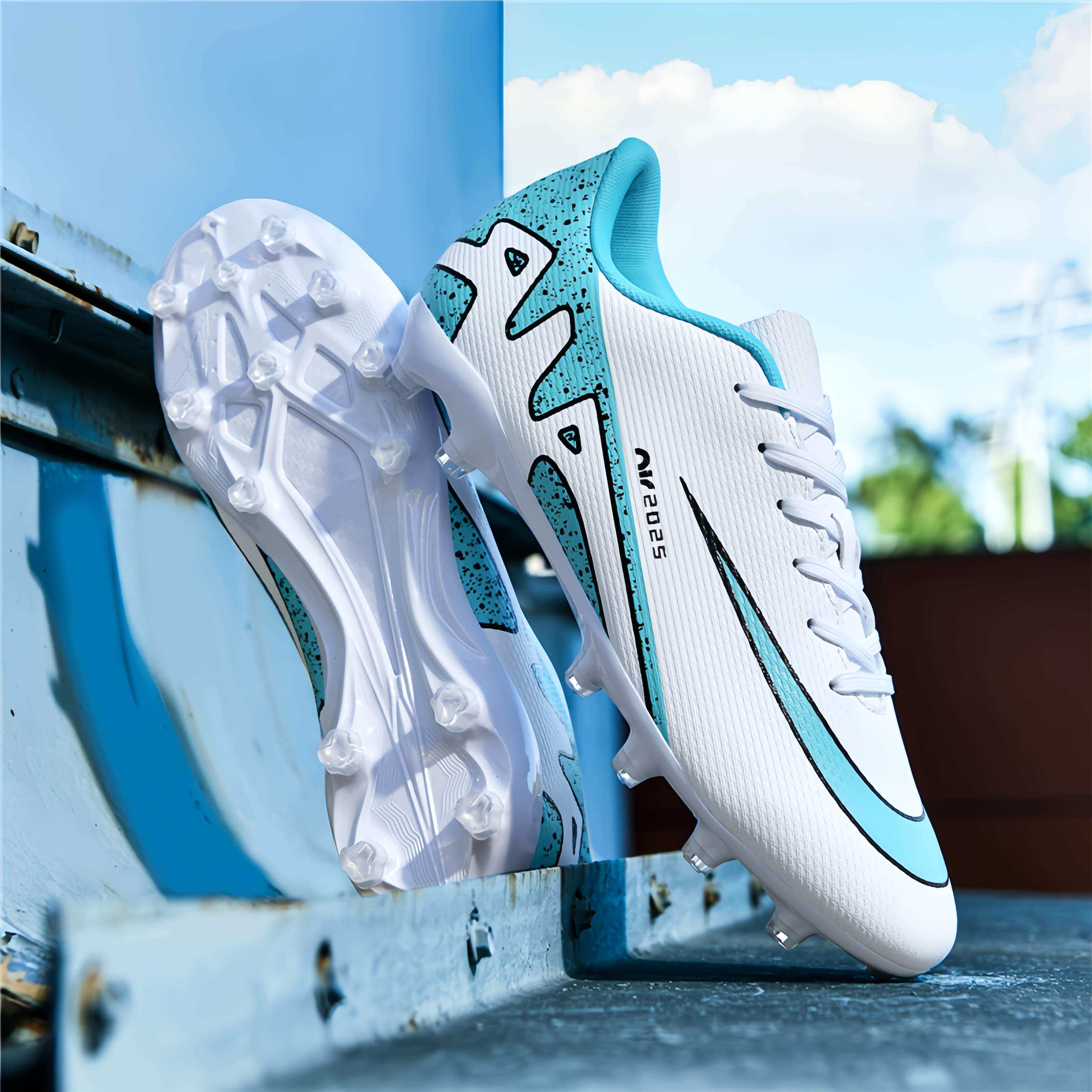 正品2026新款儿童足球鞋男高帮学生TF碎钉AG长钉成人透气训练鞋女