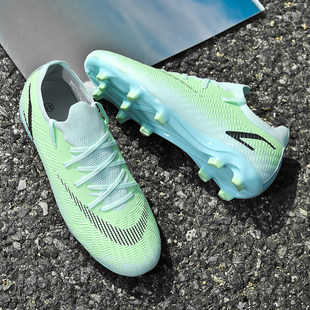 C罗刺客15足球鞋男儿童学生AG长短钉TF碎钉针织透气草地训练鞋女