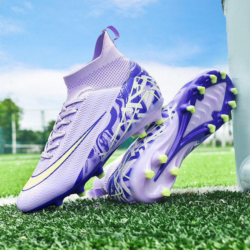 新款C罗刺客梅西足球鞋学生儿童TF碎钉训练男女青少年AG长钉比赛