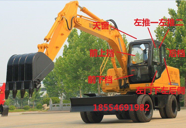 挖掘机恒特重工htl106钩机挡风前后挡天窗车门玻璃不包邮发物