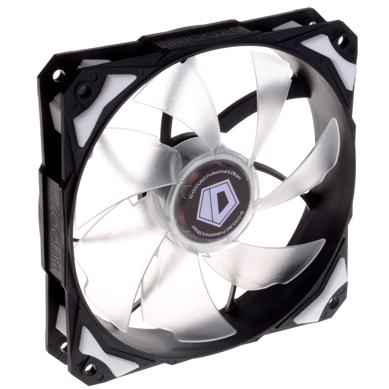 IDCOOLING PL12025 12CM温控机箱风扇散热器4PIN红蓝绿白水冷风扇
