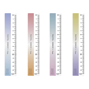 日本kokuyo国誉弯弯尺15cm淡彩星球波浪尺透明简约创意中小学生高中生用绘图直尺多功能测量刻度尺学习尺子