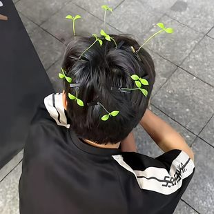 打麻将惩罚发卡道具【慢羊羊聚会】搞笑小草发夹春节过年朋友聚会