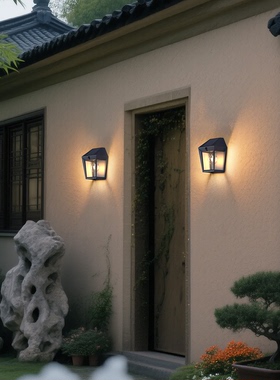 UME太阳能壁灯户外防水景观庭院路灯围墙照明灯花园感应安防灯具