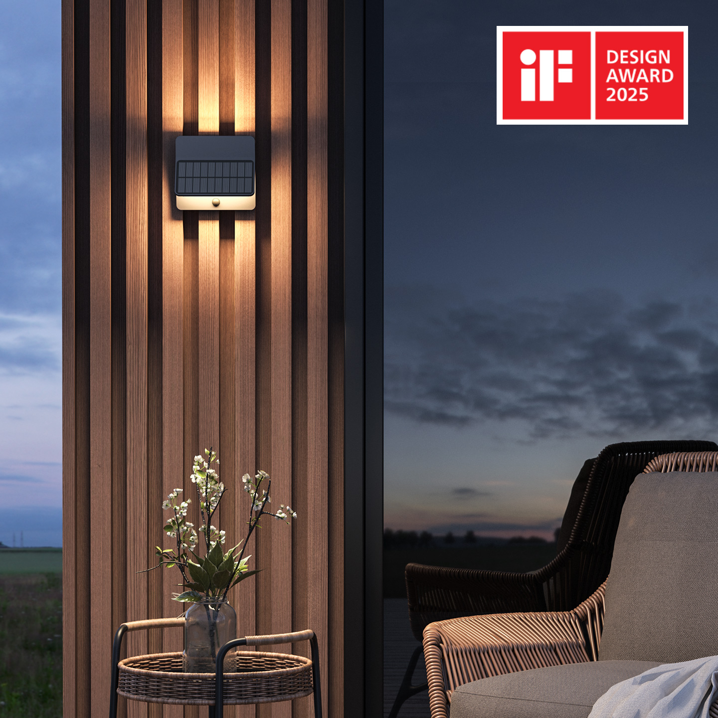 ume现代简约款防水太阳能壁灯