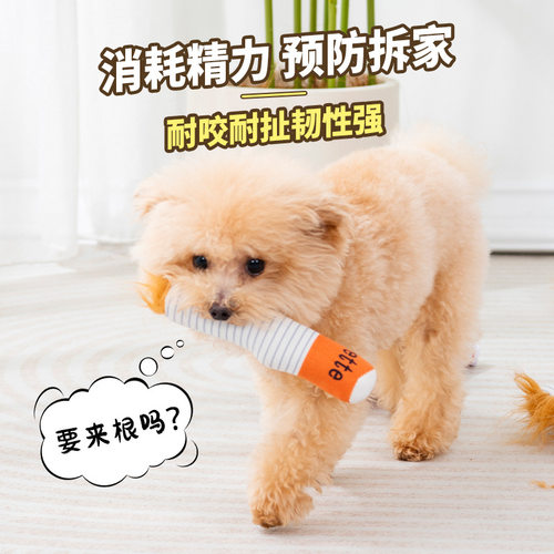 狗狗玩具仿真毛绒发声华子带盒金毛边牧拉布拉多耐咬磨牙互动