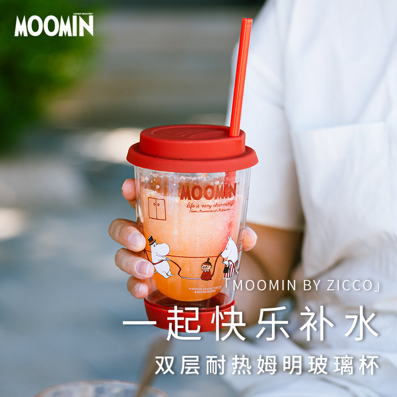 zicco高硼硅玻璃带吸管带盖杯子图片