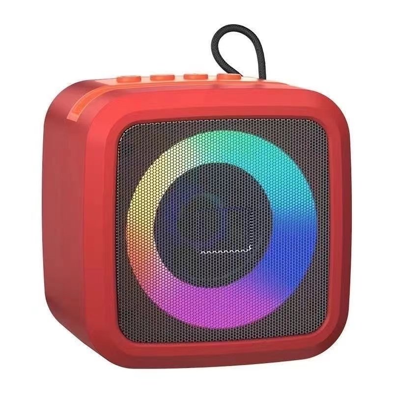 骑行运动蓝牙音箱低音炮大音量重低音家用户外插卡音响彩色氛围灯