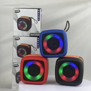 炫酷彩灯无线蓝牙音箱便携插卡支架挂绳低音炮电脑笔记本小音响