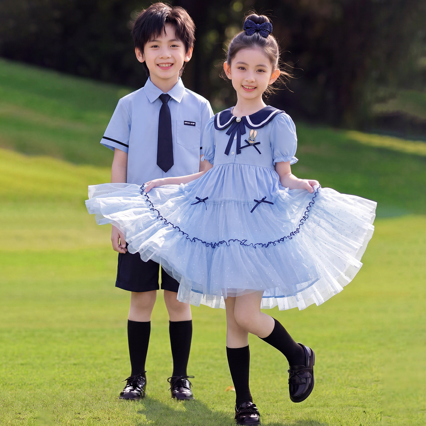 六一儿童演出服夏季幼儿园毕业照班服小学生朗诵合唱比赛表演服装