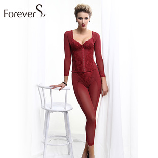 S秋冬热卖 收腰提臀美腿塑身套装 长袖 Forever 长裤 永远 背夹