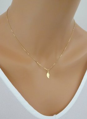 新品14k包金项链月亮女送女友