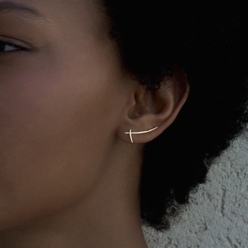 新品以色列设计师线条武士耳环