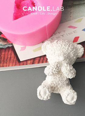 CANDLE.LAB | 捂嘴小熊DIY香薰石膏蜡烛扩香石手工车载硅胶模具03
