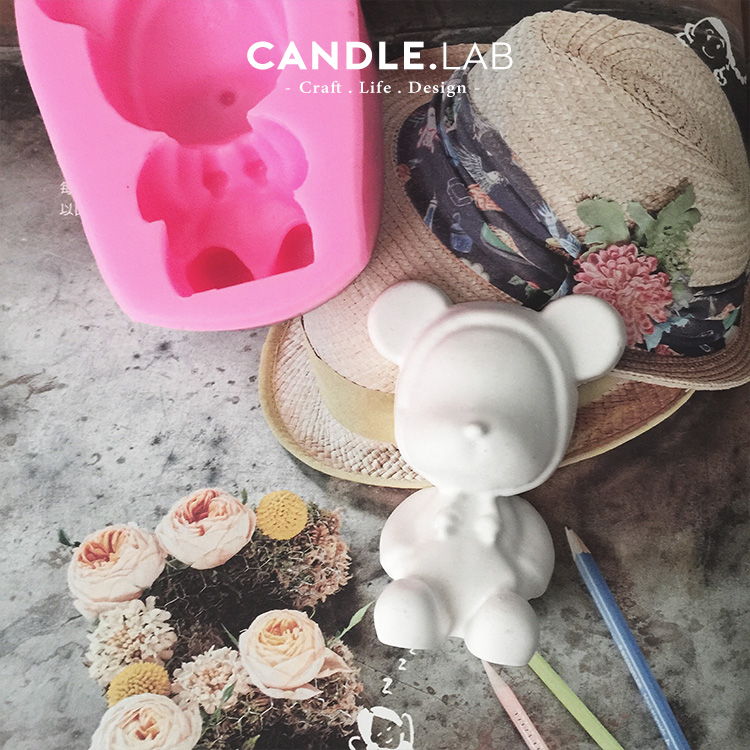 小熊diy香薰石膏扩香石硅胶模具