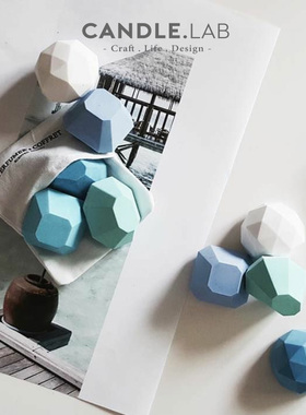 CANDLE.LAB | 多边形宝石DIY香薰石膏蜡烛扩香石手工硅胶模具23