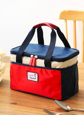 美厨保温饭盒袋 保鲜饭盒包 便携式便当加厚铝箔保温饭盒手提袋