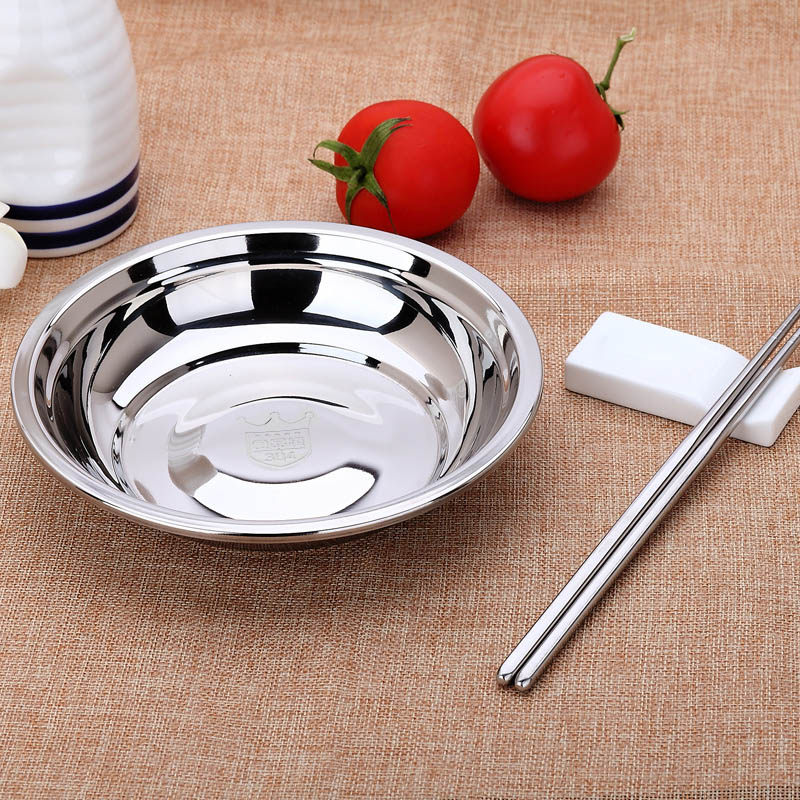 美厨 304不锈钢盘子圆盘餐盘菜碟菜盘子烧烤盘菜盘子家用平底创意,餐饮具,盘,淘宝优惠券,粉丝福利购,淘宝优惠卷