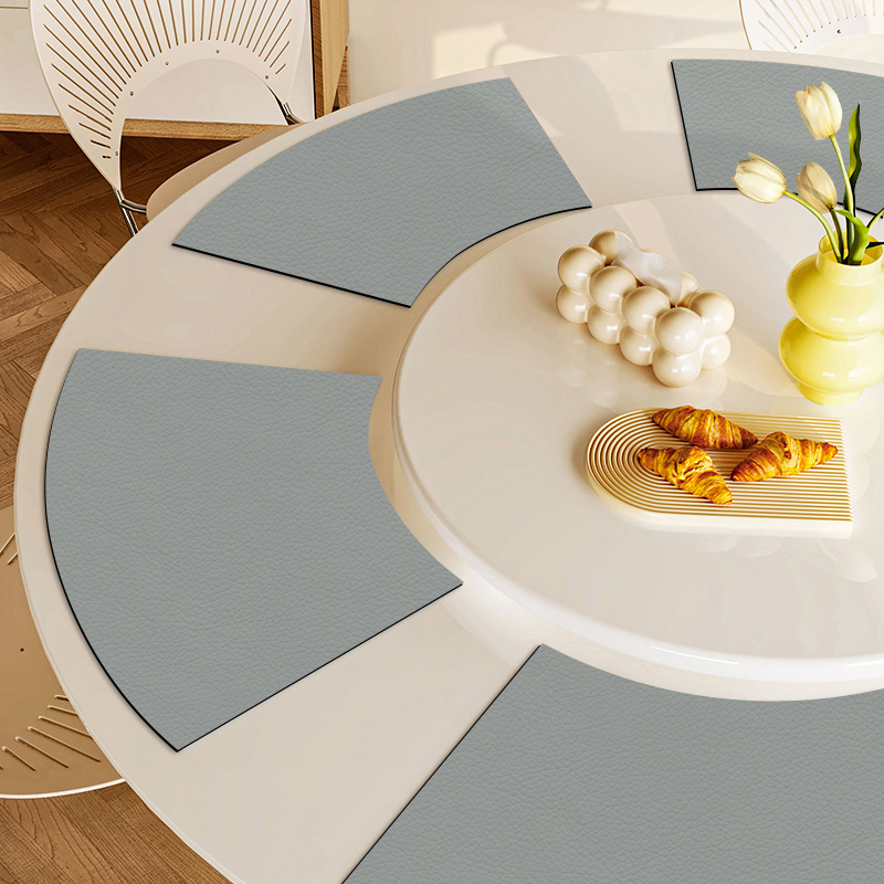 圆桌扇形餐垫防水防油转盘防滑垫子异形酒店餐厅高级感弧形餐桌垫