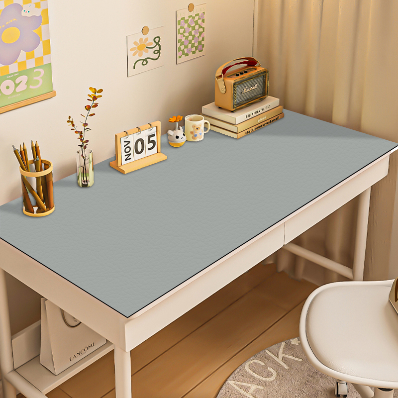 纯色皮革书桌垫防水防滑免洗可擦