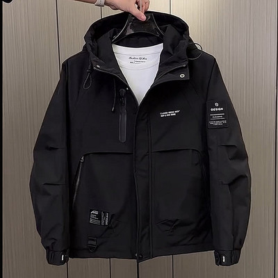 连帽男款百搭轻薄冲锋衣修身保暖